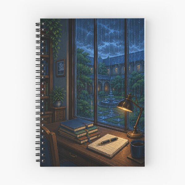 Item preview, Cozy Pixel Art: Classroom Rain Mist designed and sold by bapupa.