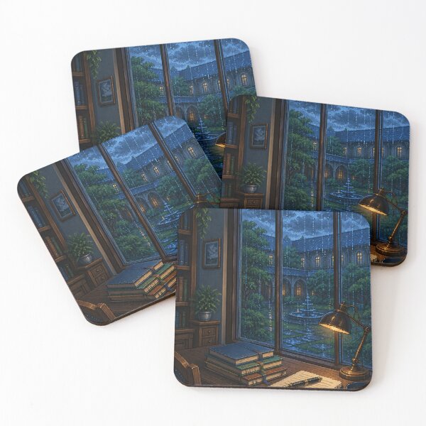 Item preview, Cozy Pixel Art: Classroom Rain Mist designed and sold by bapupa.