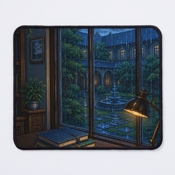 Item preview, Cozy Pixel Art: Classroom Rain Mist designed and sold by bapupa.