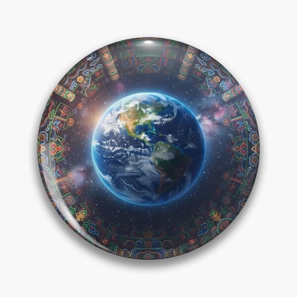 Item preview, Cosmic Dancheong: Guardian of Earth Art Print, Celestial Korean Traditional Pattern & Space Photography Phone Case & Poster. designed and sold by SOOstudio73.