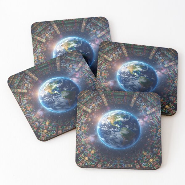 Item preview, Cosmic Dancheong: Guardian of Earth Art Print, Celestial Korean Traditional Pattern & Space Photography Phone Case & Poster. designed and sold by SOOstudio73.