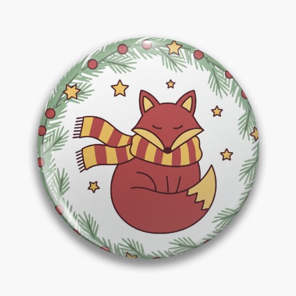 Item preview, Sleeping Christmas Fox - Cottagecore Woodland Winter Wreath designed and sold by BackTWO.