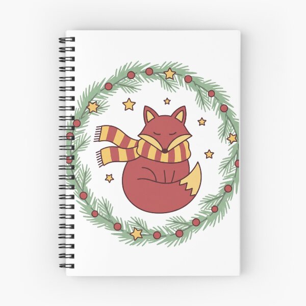 Item preview, Sleeping Christmas Fox - Cottagecore Woodland Winter Wreath designed and sold by BackTWO.