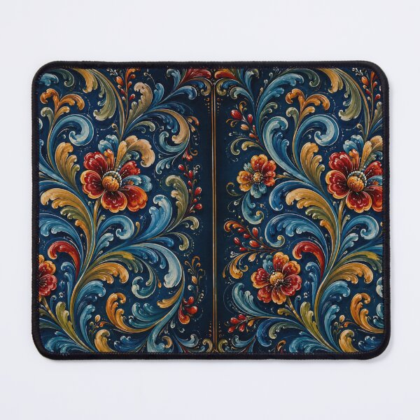 Item preview, Norwegian Blue Telemark Rosemaling ,Rosemaling Blue and Red designed and sold by Owneysweet.