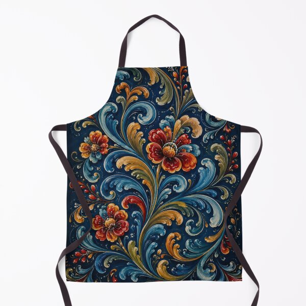 Item preview, Norwegian Blue Telemark Rosemaling ,Rosemaling Blue and Red designed and sold by Owneysweet.