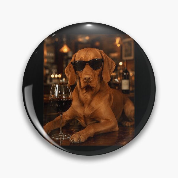 Item preview, Vizsla Dog Wine Lover Pet Owner Funny Animal designed and sold by BrockmeyeSB.