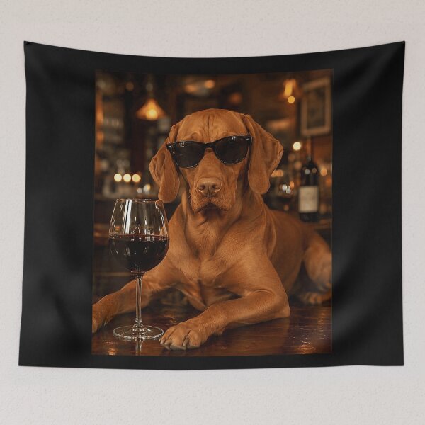 Item preview, Vizsla Dog Wine Lover Pet Owner Funny Animal designed and sold by BrockmeyeSB.