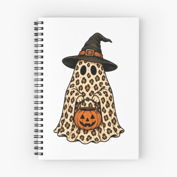 Item preview, Vintage Halloween Spooky Ghost Leopard Print Witch designed and sold by Timeless Bond Designs.