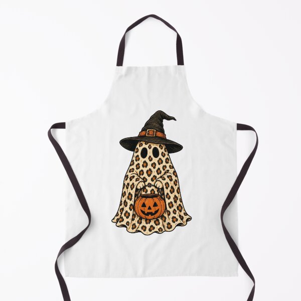 Item preview, Vintage Halloween Spooky Ghost Leopard Print Witch designed and sold by Timeless Bond Designs.
