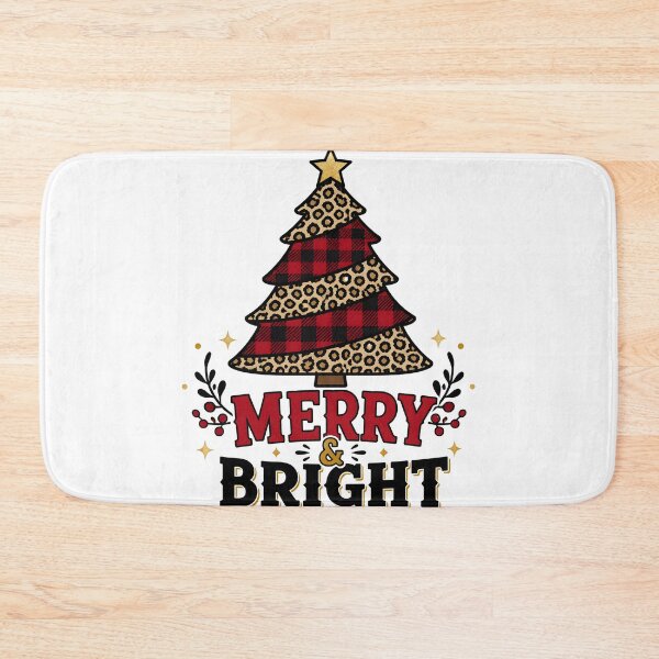 Item preview, Merry and Bright Leopard Print Red Plaid Christmas Tree designed and sold by KristenosNehk.