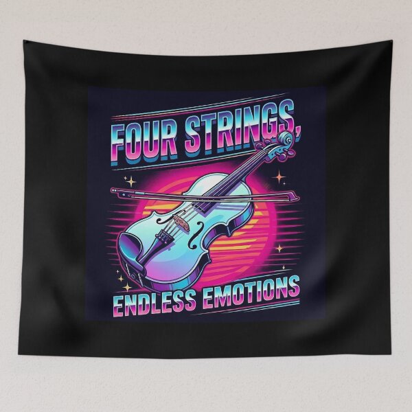 Item preview, Retrowave Violin - International Jazz Day designed and sold by Art-Arcade6.