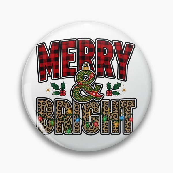 Item preview, Merry and Bright Red Plaid Leopard Print Typography designed and sold by KristenosNehk.