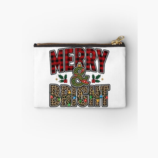 Item preview, Merry and Bright Red Plaid Leopard Print Typography designed and sold by KristenosNehk.