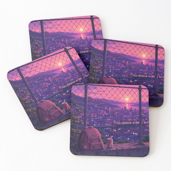 Item preview, Cozy Pixel Art: Rooftop Pastel Sky designed and sold by bapupa.