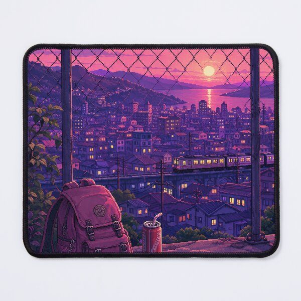 Item preview, Cozy Pixel Art: Rooftop Pastel Sky designed and sold by bapupa.