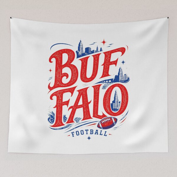 Item preview, Buffalo Football Retro City designed and sold by ManuelCai10045.