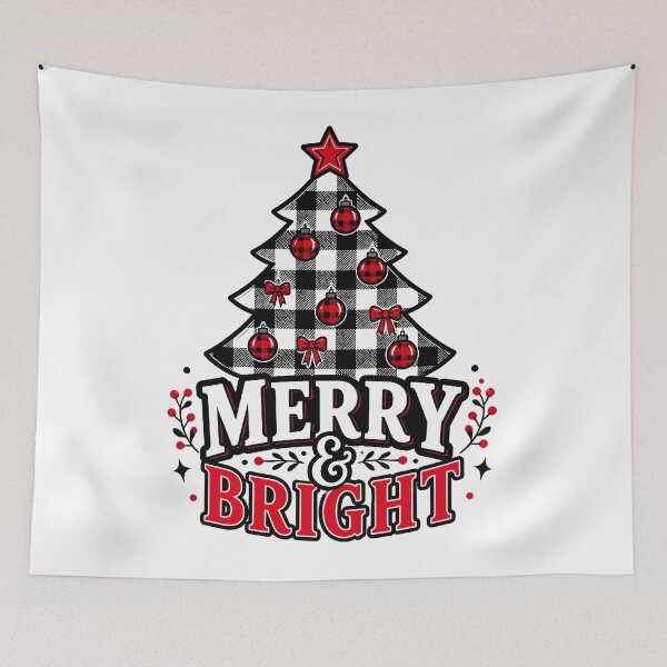Item preview, Merry and Bright Buffalo Check Christmas Tree Design designed and sold by KristenosNehk.