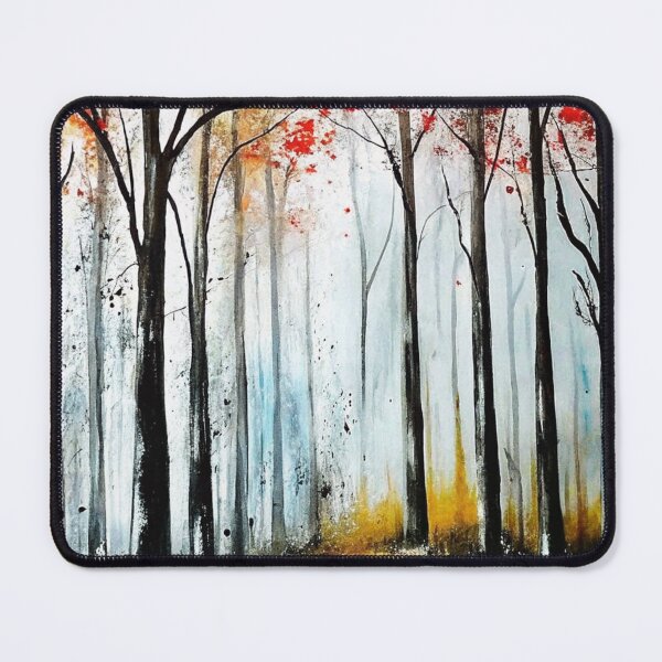 Item preview, Expressive Autumn Forest Ink Painting designed and sold by zozosazap.