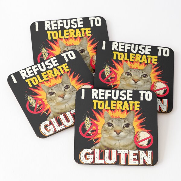 Item preview, I Refuse To Tolerate Gluten Cat Celiac Disease Gluten Free designed and sold by CharlieConon.