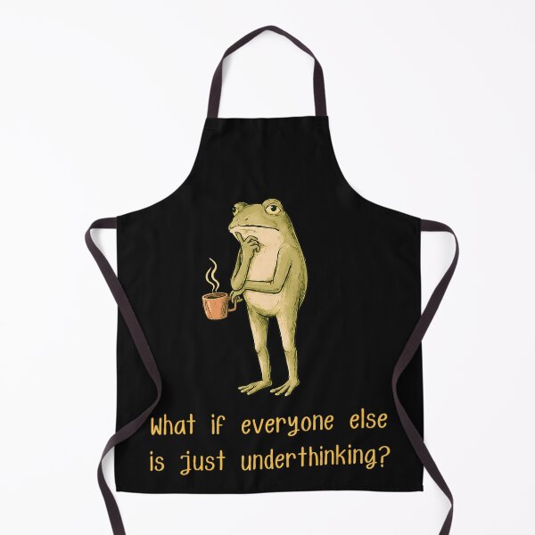 Item preview, What If Everyone Else Is Just Underthinking? Funny Overthinker Frog Coffee Lover Humor designed and sold by BrockmeyeSB.