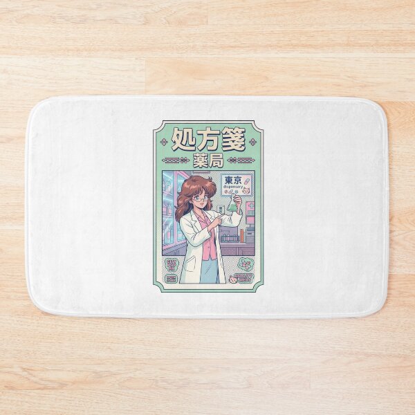 Item preview, Retro 80s Anime Pharmacist Tokyo Dispensary City Pop Aesthetic designed and sold by mood-draftsman.