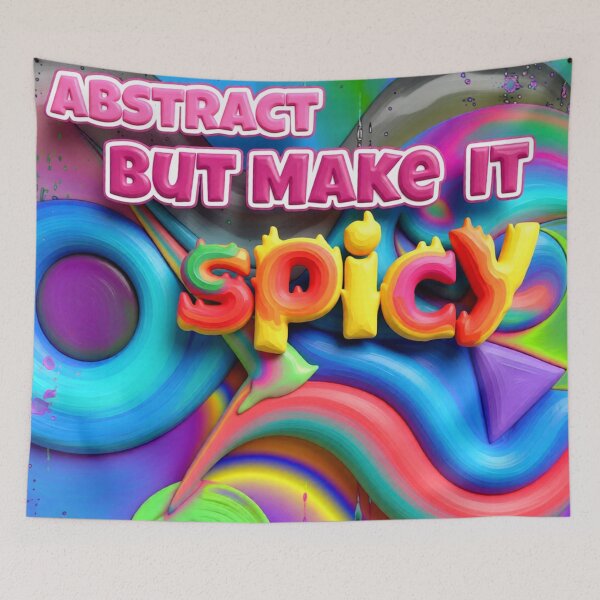 Item preview, abstract but make it spicy C colorful geometric typographic abstract design designed and sold by SmashingDeals.