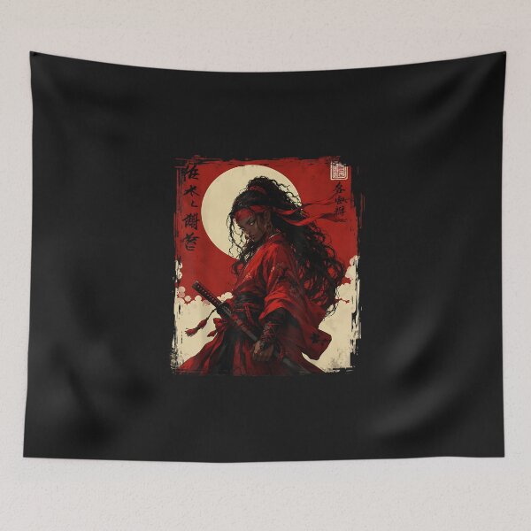 Item preview, Afro American Samurai Anime Cartoon Japanese Bushido Warrior designed and sold by ClairLuther571.