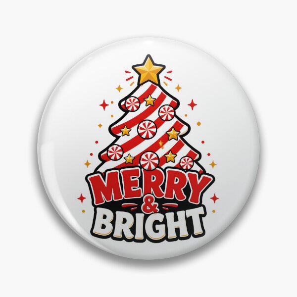 Item preview, Merry and Bright Candy Cane Stripe Christmas Tree designed and sold by KristenosNehk.