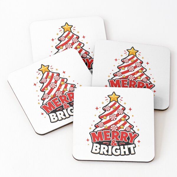 Item preview, Merry and Bright Candy Cane Stripe Christmas Tree designed and sold by KristenosNehk.