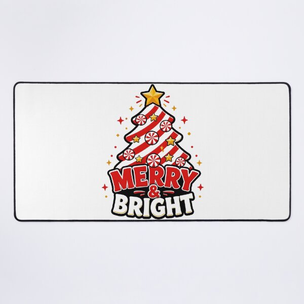 Item preview, Merry and Bright Candy Cane Stripe Christmas Tree designed and sold by KristenosNehk.