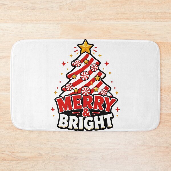 Item preview, Merry and Bright Candy Cane Stripe Christmas Tree designed and sold by KristenosNehk.