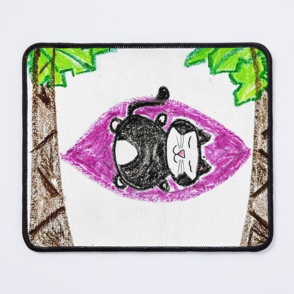 Item preview, Tuxedo Cat Relaxing in Tropical Hammock designed and sold by MagicYana.