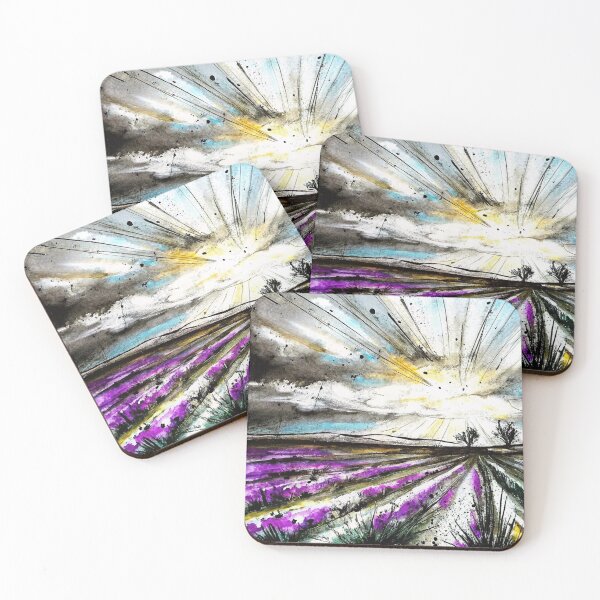 Item preview, Dynamic Lavender Field Landscape Art designed and sold by zozosazap.