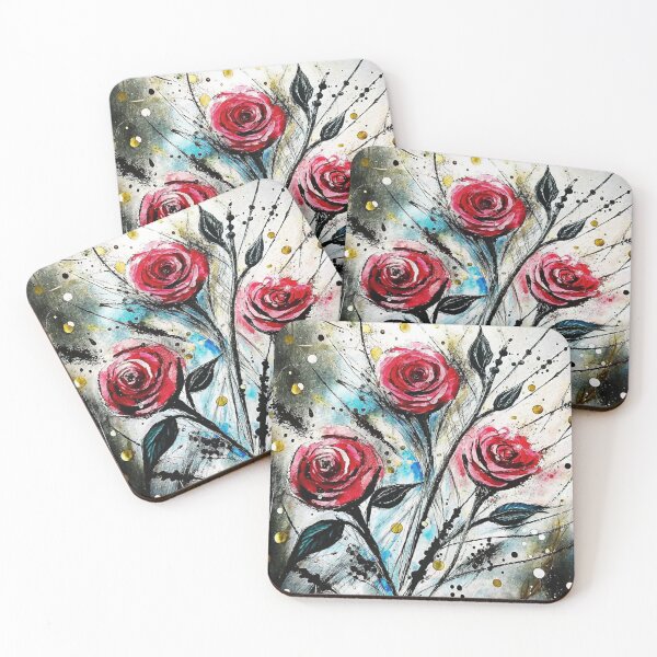 Item preview, Abstract Red Roses Splatter Art designed and sold by zozosazap.
