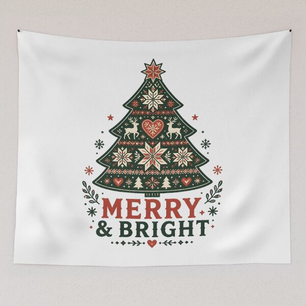 Item preview, Merry and Bright Nordic Scandinavian Christmas Tree designed and sold by KristenosNehk.