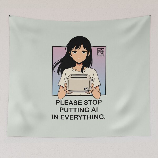 Item preview, AI Toaster Tech Humor Anime designed and sold by SakuraHaven.