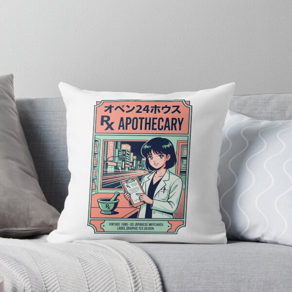 Item preview, Retro 80s Anime Pharmacist Tokyo Night RX Apothecary Matchbox Aesthetic designed and sold by mood-draftsman.