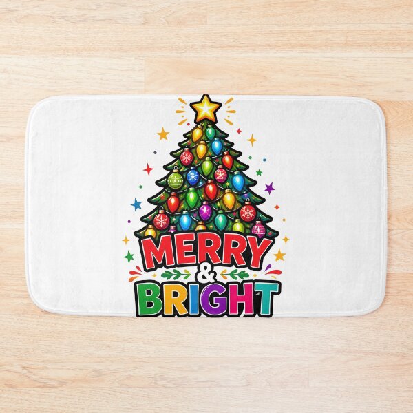 Item preview, Merry and Bright Colorful Christmas Lights Tree Design designed and sold by KristenosNehk.