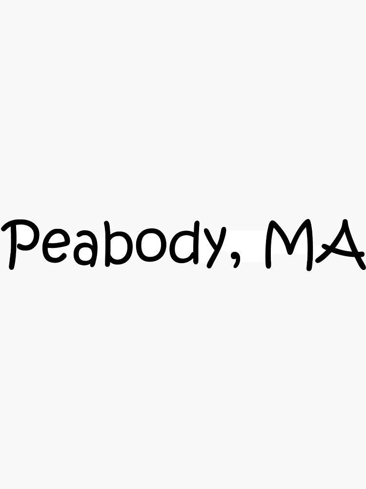 "Peabody, MA" Sticker by lukaskugler Redbubble