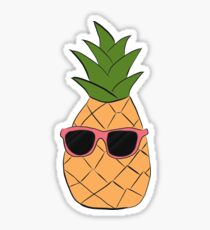pineapple with sunglasses Sticker