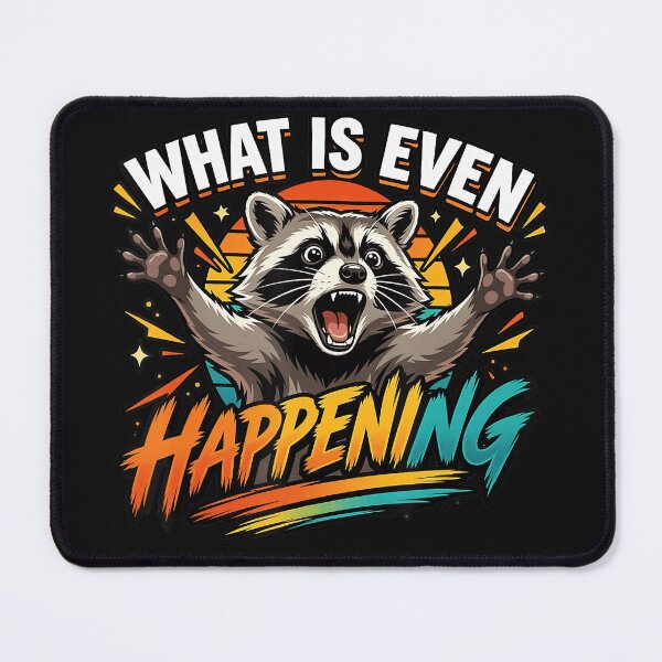 Item preview, What Is Even Happening Raccoon Funny Meme Lover designed and sold by BrockmeyeSB.