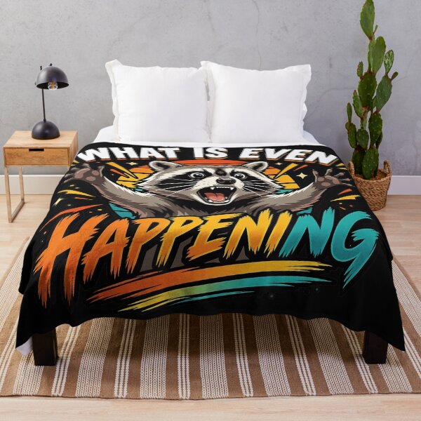 Item preview, What Is Even Happening Raccoon Funny Meme Lover designed and sold by BrockmeyeSB.