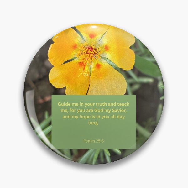 Item preview, Psalm 25 yellow flower background  designed and sold by happytraveller1.