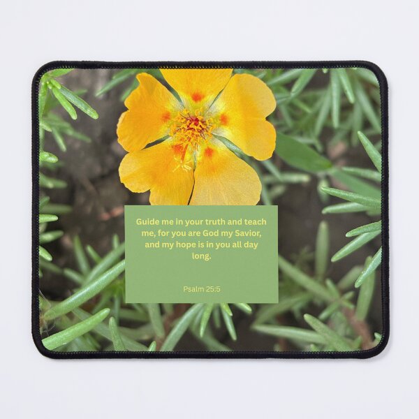 Item preview, Psalm 25 yellow flower background designed and sold by happytraveller1.