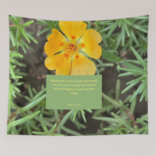 Item preview, Psalm 25 yellow flower background  designed and sold by happytraveller1.