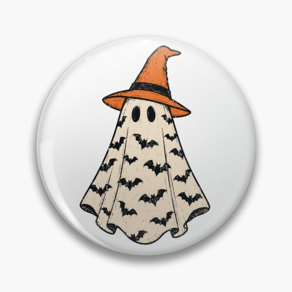 Item preview, Vintage Halloween Spooky Ghost Witch Hat Bats designed and sold by Timeless Bond Designs.