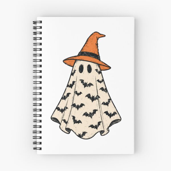 Item preview, Vintage Halloween Spooky Ghost Witch Hat Bats designed and sold by Timeless Bond Designs.