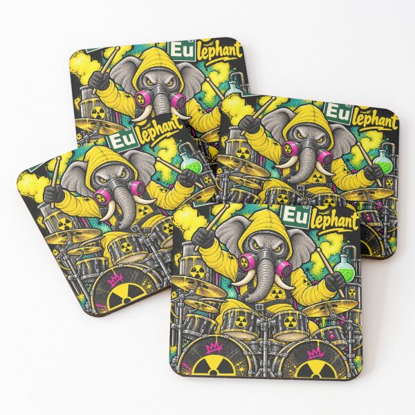 Item preview, Breaking Eulephant - Toxic Elephant Drummer - Hazmat Rock Band Art designed and sold by BRTHRCNK01.