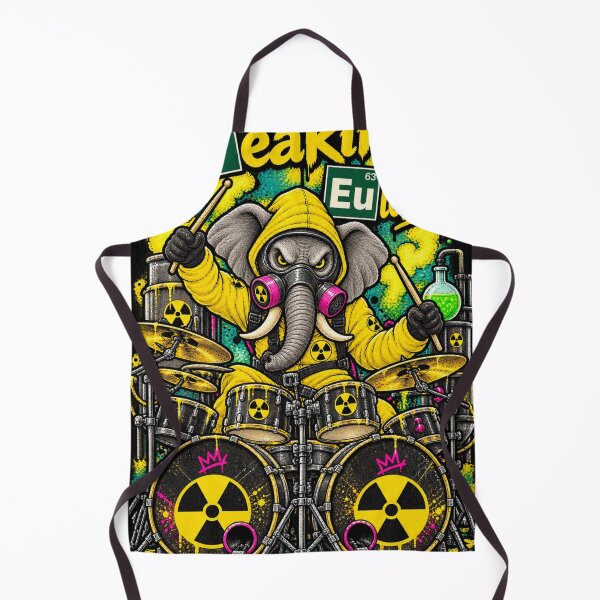 Item preview, Breaking Eulephant - Toxic Elephant Drummer - Hazmat Rock Band Art designed and sold by BRTHRCNK01.