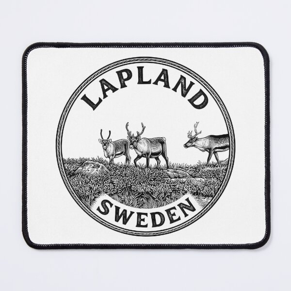 Item preview, Lapland Sweden reindeer logo illustration designed and sold by JVFotoArt.